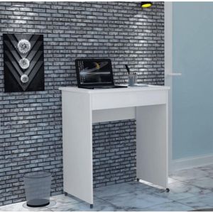 Mesa Escrivaninha Compacto Not 0,70 Para Quarto E Office Com Gaveta Branco