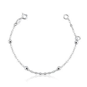 Pulseira Infantil Bolas 3mm Prata 925