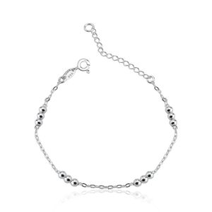 Pulseira Trios Bolas 3mm Prata 925