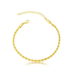 Pulseira Cordão Baiano 2,5mm Banhado A Ouro 18k