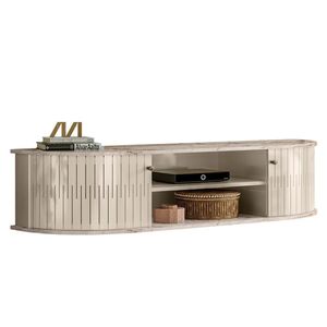 Bancada Suspensa Tv 60 Polegadas 2 Portas 136 Cm Modena Madetec Calacata Off White