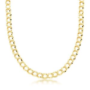Colar Choker Elos Duplos 6,5mm Banhada A Ouro 18k