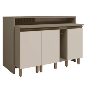 Kit Ilha Gourmet Connect Com Balcões 40cm E Porta Toalha Duna-cristal Móveis Henn Duna-cristal
