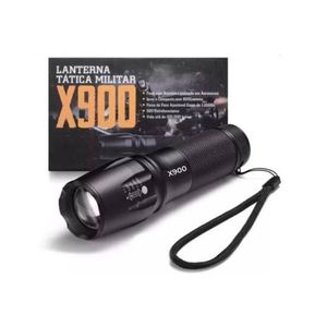 Lanterna Tática Militar Alumínio X900 Recarregável Zoom