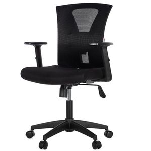 Cadeira Escritório Giratória Nr-17 Diretor Blm0283 Blume Tela Mesh Preta Base Rodizio Nylon Preto