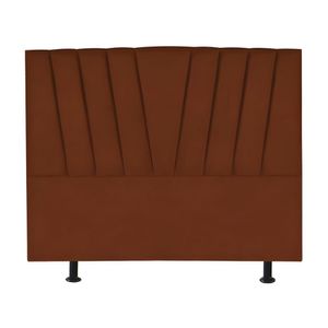 Cabeceira Estofada Cama Casal Queen Size 160 Cm Louise Veludo Terracota