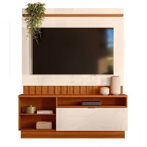 Home Para Tv Até 60 Polegadas Mobler Diamantina Amendoa/off white