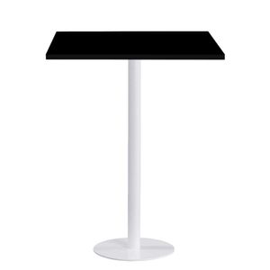 Mesa Pisa Beta Bistrô Fratini 107,50cm (a) Disco Redondo Branco Tampo Mdp Quadrado Branco 60cm( L)
