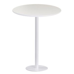 Mesa Pisa Beta Bistrô Fratini 107,50cm (a) Disco Redondo Branco Tampo Mdp Redondo Branco 80cm (l)