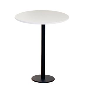 Mesa Pisa Beta Bistrô Fratini 107,50cm (a) Disco Redondo Preto Tampo Mdp Redondo Branco 70cm (l)