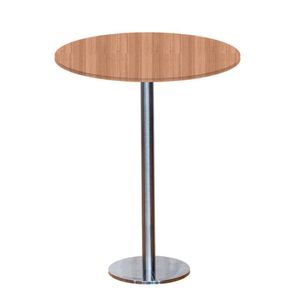 Mesa Pisa Beta Bistrô Fratini 107,50cm (a) Disco Redondo Inox Tampo Mdp Redondo Branco 80cm (l)