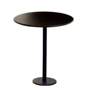 Mesa Pisa Beta Bistrô Fratini 107,50cm (a) Disco Redondo Preto Tampo Mdp Redondo Preto 80cm (l)