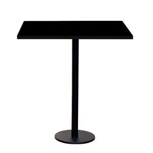 Mesa Pisa Beta Bistrô Fratini 107,50cm (a) Disco Redondo Preto Tampo Mdp Quadrado Preto 70cm( L)