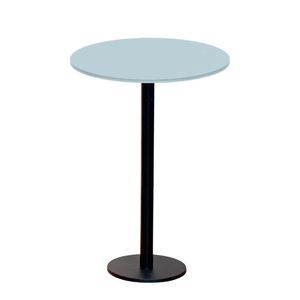 Mesa Pisa Beta Bistrô Fratini 107,50cm (a) Disco Redondo Preto Tampo Mdp Redondo Cinza 70cm (l)