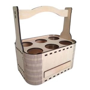 Porta Garrafa Mdf 6 Lugares Suporte Cerveja