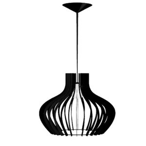 Luminária Teto Tipo Pendente Decanter Mdf Completa - Preta