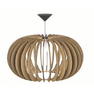 Luminária Teto Tipo Pendente Júpiter Mdf - Completa - Marrom