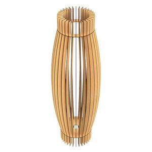Abajur Grande De Chão Obelisco Mdf Luminária - Marrom