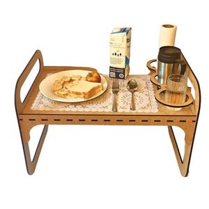 Bandeja Café Da Manhã-colo Em Mdf - Com Suporte Para Copos