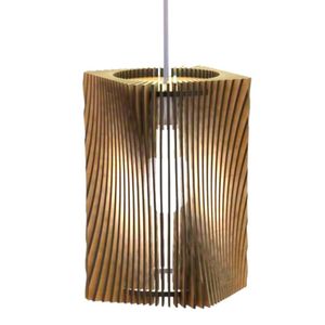 Luminária Teto Tipo Pendente Tower Mdf - Completa Mdf Cru