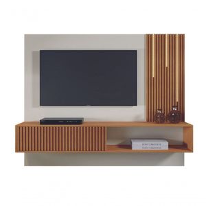 Painel Ripado Com Led - Roma-naturale-off - Mavau Móveis