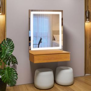 Camarim Com Espelho E Led - Lyon-naturale - Mavau Móveis