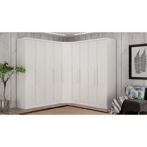 Modulado Closet Completo 9 Portas 6 Gavetas - Linea-branco - Móveis Novo Horizonte