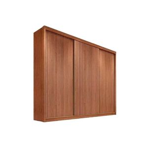 Guarda Roupa Casal- Diamond-cumaru-ripado 3d- Novo Horizonte