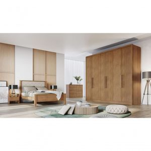 Guarda Roupa Casal 6 Portas 8 Gavetas - New Vértice-cumaru - Móveis Novo Horizonte