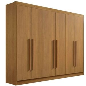 Guarda Roupa Casal 6 Portas 7 Gavetas - New Athos-cinamomo - Móveis D'doro
