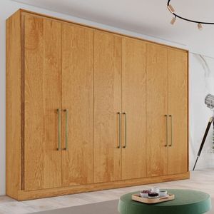 Guarda Roupa Casal 6 Portas 6 Gavetas - Argos-peroba - Made Marcs