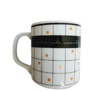 Caneca De Porcelana "celebre Cada Momento" Branco