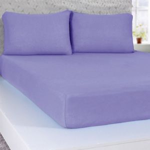 Jogo De Cama Queen Serena 3 Pçs Malha 100% Algodão 158x198x30cm Lilás