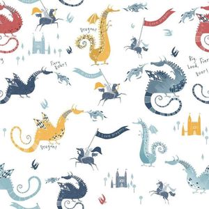 Papel De Parede Dragões G78369 Colorido Tiny Tots 2 - G78369