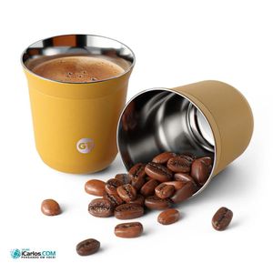 Copo Térmico Goldentec Gt Espresso 80ml Amarelo