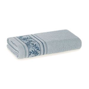 Toalha De Rosto Fio Cardado Anis Azul Pérola