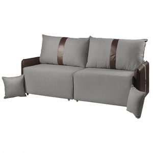 Sofá Para Sala Reclinavel Estofado Doux 200cm Veludo Cinza Cinza