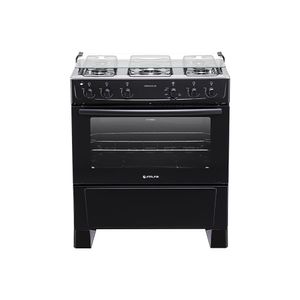 Fogão De Piso Atlas 5 Bocas Monaco Plus Mesa Inox Preto Bivolt