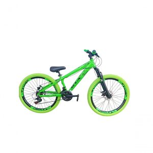 Bicicleta 26 Gta Rebel Freeride Dh Cor Verde 21v Freio A Disco Aros Vmaxx Pneu Flame Verde