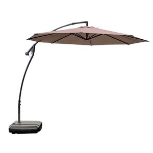 Ombrelone Lateral Com Base 2 Rodinhas Hdpe Saba Rivatti 300 Cm (larg) Alumínio Capa Poliéster Fendi
