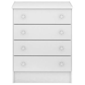Cômoda Infantil 4 Gavetas Mdp Doce Mel Branco