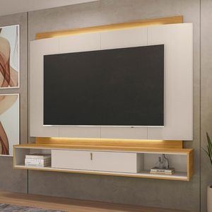 Home Painel Havana Para Tv Até 75 Polegadas Com Led Tauari/off White Fosco