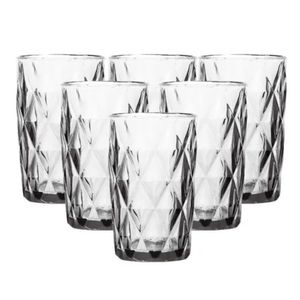 Jogo De Copo Vidro Diamond 350ml Alto 6 Unidades - água, Suco, Refresco