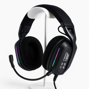 Headset Gamer Rgb Com Microfone Flexível - Preto