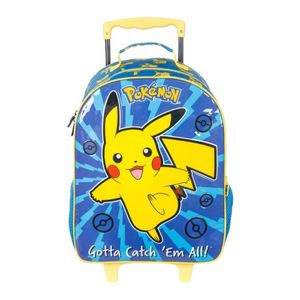 Mochila Rodinha Infantil Pokemon Pikachu Xeryus 13610