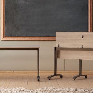 Mesa Retangular Basculante Jobt1 120cm X 74cm X 60cm Nogal/cinza