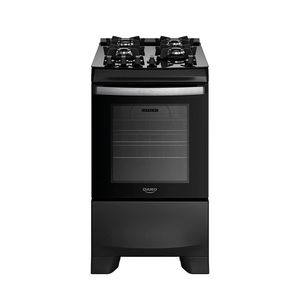 Fogão Dako 4 Bocas Com Mesa De Vidro Mega Chama Supreme Glass Preto Bivolt