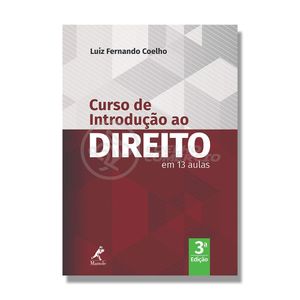Livro Curso De Introdução Ao Direito Em 13 Aulas De Luiz Fernando Coelho 3ª Edição Manole (2019)