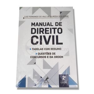 Manual De Direito Civil 2ª Edição 2019 Editora Manole De Luiz Fernando Do Vale De Almeida - Brochura