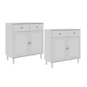 Aparador Buffet Ditália 2 Gavetas 2 Portas 2 Unidades R-629 Branco